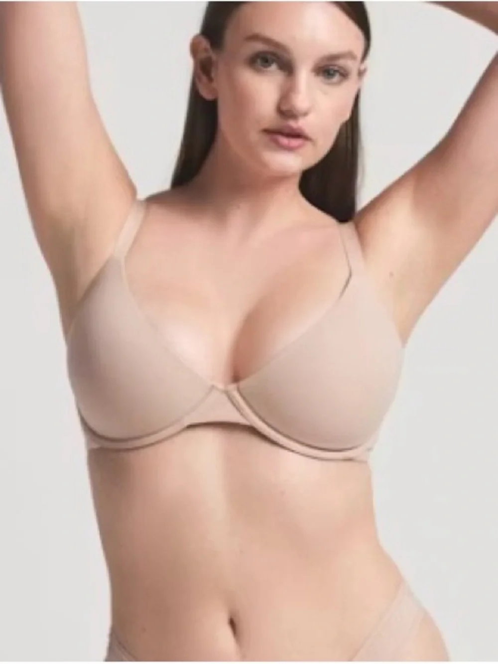 Skims Fits EveryBody Scoop Plunge Bra Color Mica Size 32B - Picture 1 of 4